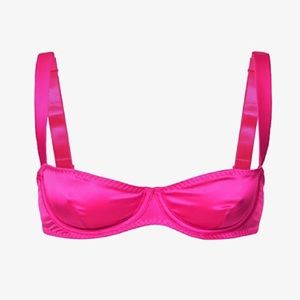 SKIMS - Woven Shine Balconette Bra (Raspberry)